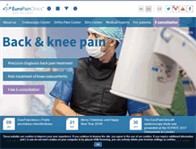 Tablet Screenshot of europainclinics.com